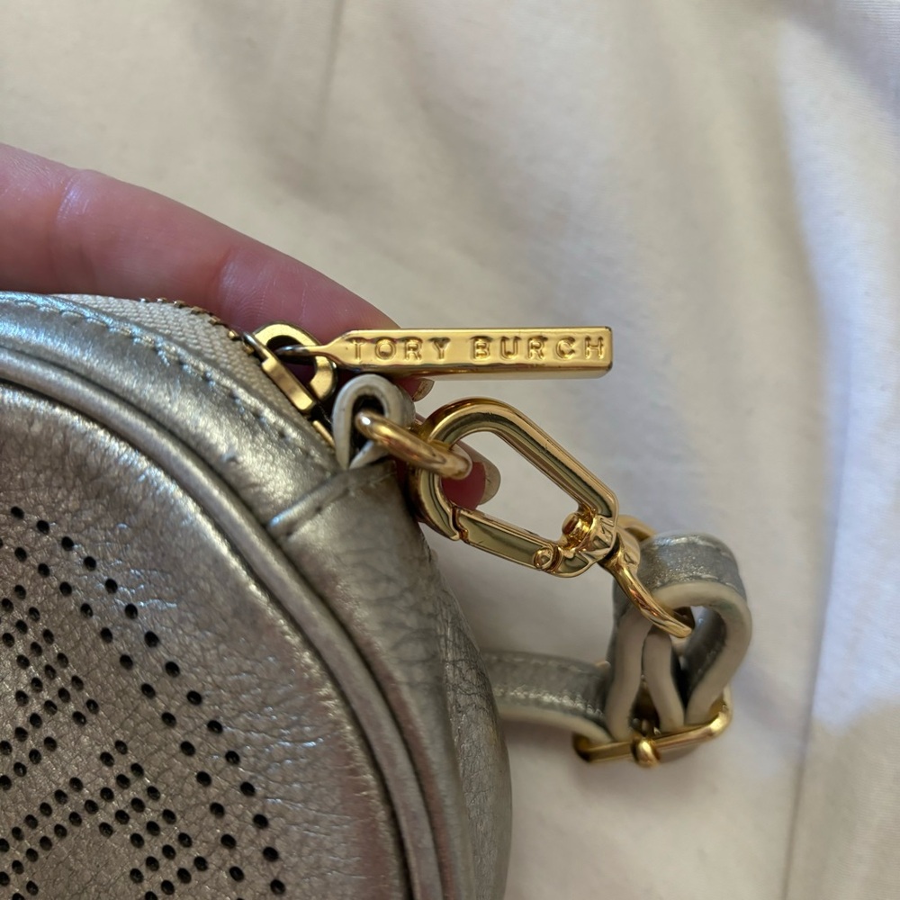 Tory Burch Perforated Round Crossbody Purse - Picture 9 of 15